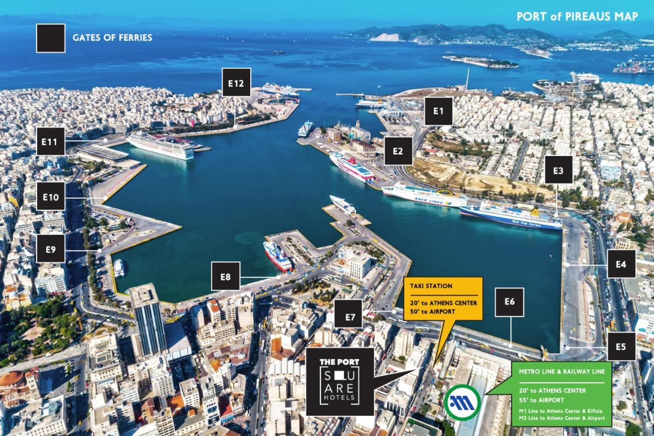The Port Square Hotel Piraeus Luaran gambar